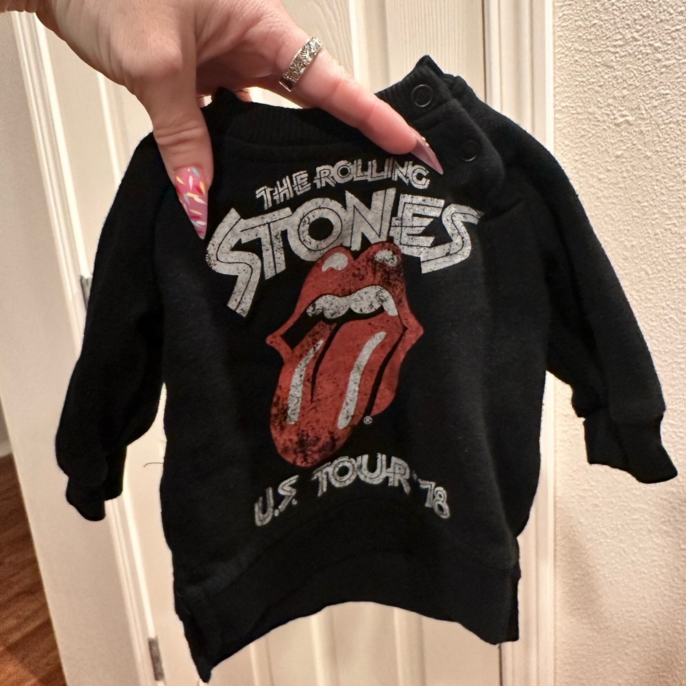 Rolling Stones Black baby Sweatshirt
